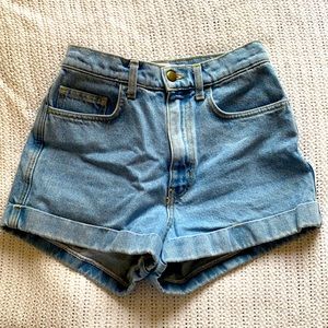 American Apparel high-waisted mom shorts, size 26